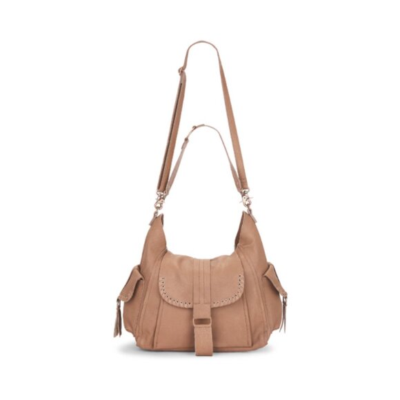 we the free leigh distressed hobo bag color saddle